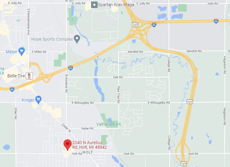 Map overview to Buddies Grill in Holt