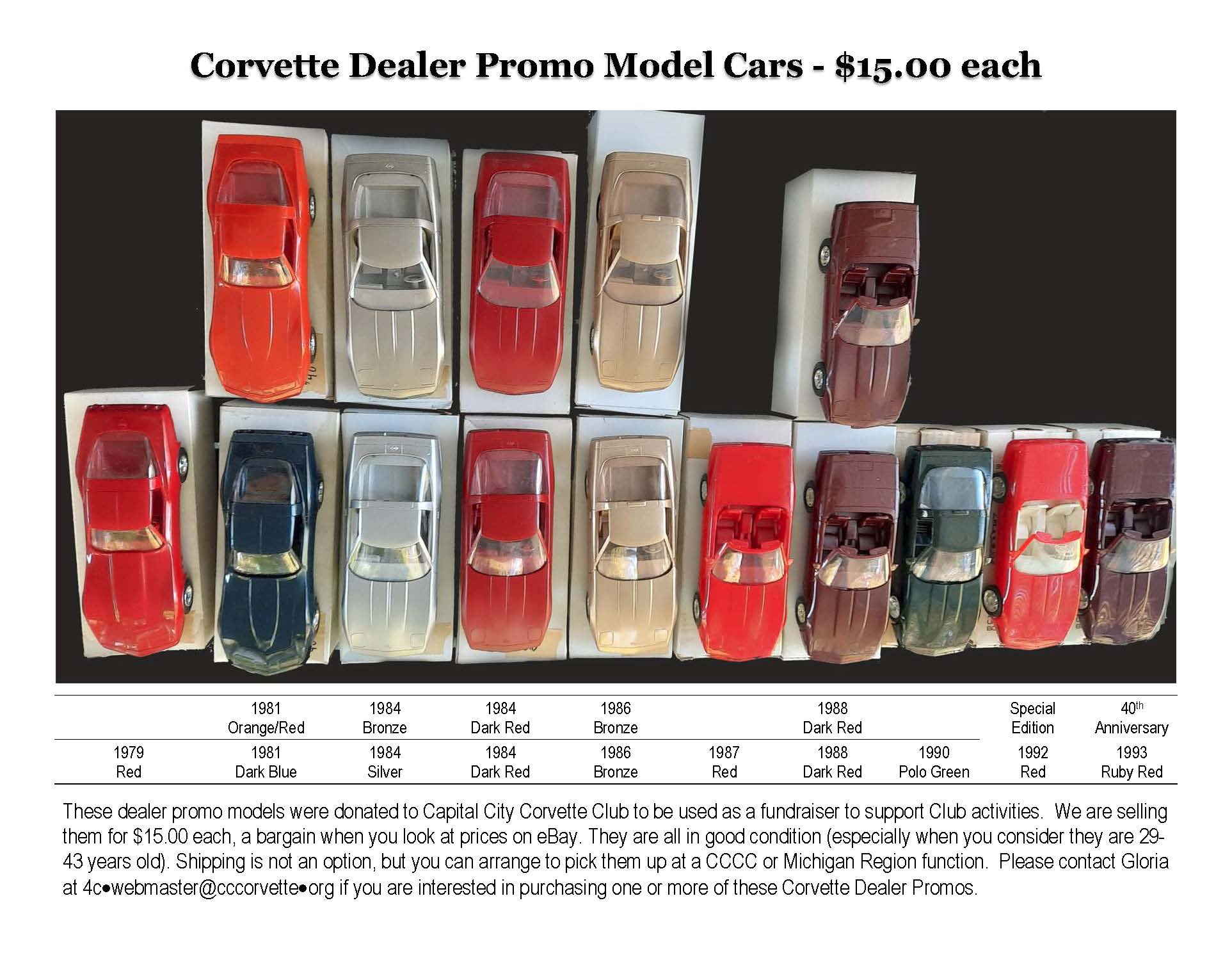 Dealers Promo Corvette's for sale